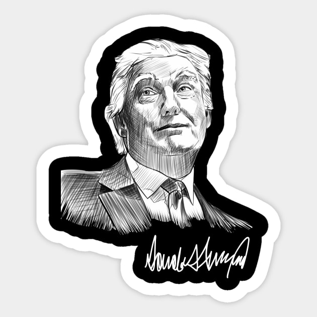 Donald Trump Signature Sticker by victoriashel